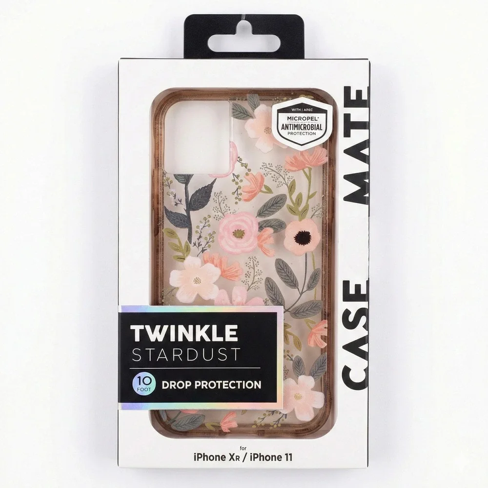 Case Mate Twinkle Stardust iPhone XR iPhone 11 Antimicrobial Drop Protect Case